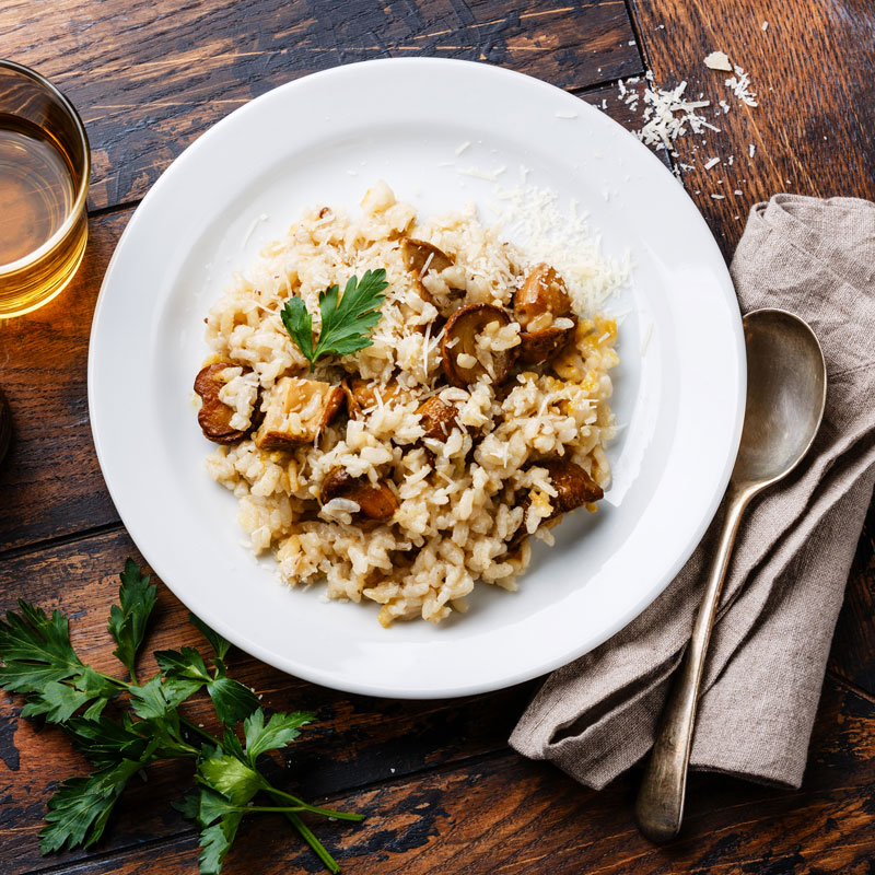 Mushroom Miso Risotto